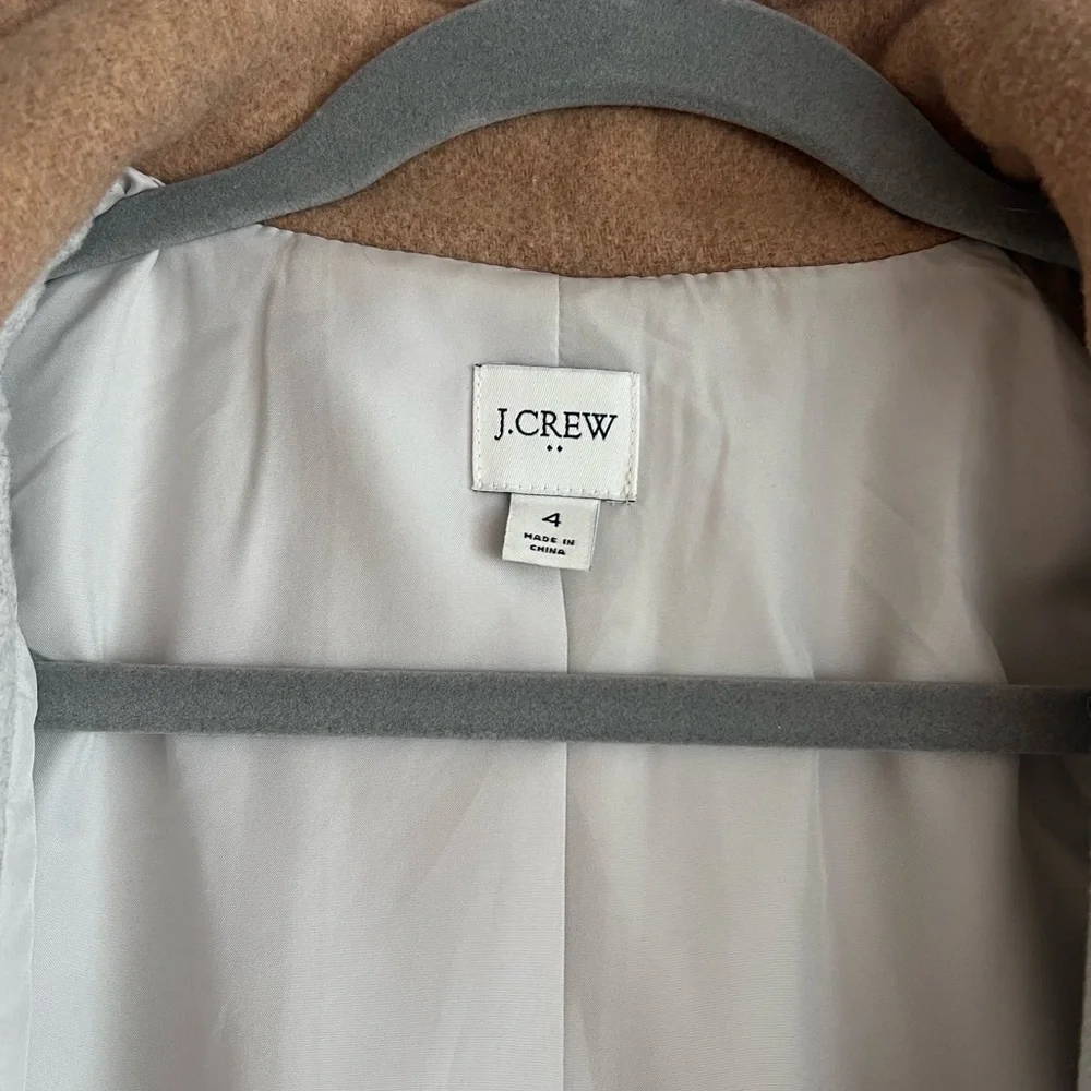 J.Crew Colorblock City Coat in Camel, Gray, & Black Size 04 - Picture 10 of 16